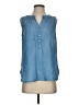Talbots 100% Tencel Blue Sleeveless Button-Down Shirt Size XS - photo 1