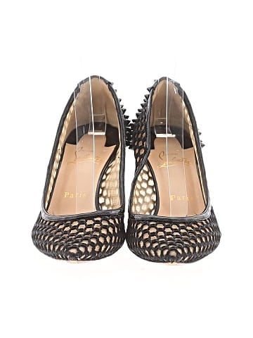 Christian Louboutin Mesh and Patent Leather Spike Guni 70mm Pumps (view 2)
