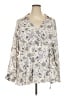 Torrid 100% Polyester Silver Ivory 3/4 Sleeve Blouse Size 4X Plus (4) - photo 1