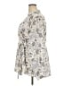 Torrid 100% Polyester Silver Ivory 3/4 Sleeve Blouse Size 4X Plus (4) - photo 5