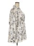 Torrid 100% Polyester Silver Ivory 3/4 Sleeve Blouse Size 4X Plus (4) - photo 4