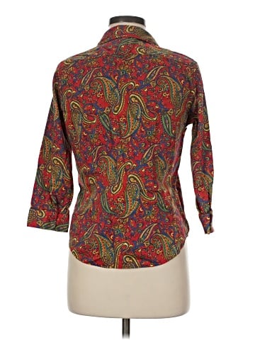 Lauren by Ralph Lauren 3/4 Sleeve Button-Down Shirt (view 2)