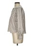 Ann Taylor 100% Polyester Tweed Silver Long Sleeve Blouse Size XS (petite) - photo 5