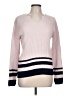 Lizsport Stripes Pink Pullover Sweater Size L - photo 1