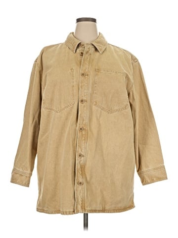 Madewell Plus Denim Shirt-Jacket: Botanical Yarn-Dye Edition (view 1)