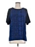 Vince. 100% Silk Blue Short Sleeve Silk Top Size M - photo 1