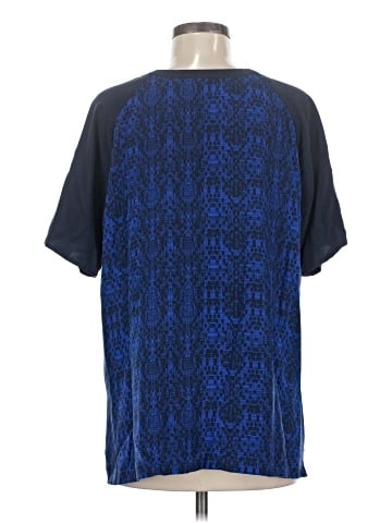 Vince. Short Sleeve Silk Top (view 2)