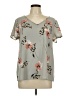 Papermoon 100% Polyester Gray Short Sleeve Blouse Size L - photo 1