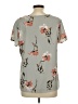 Papermoon 100% Polyester Gray Short Sleeve Blouse Size L - photo 2