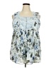 Roaman's 100% Polyester Blue Sleeveless Blouse Size 24W - photo 1