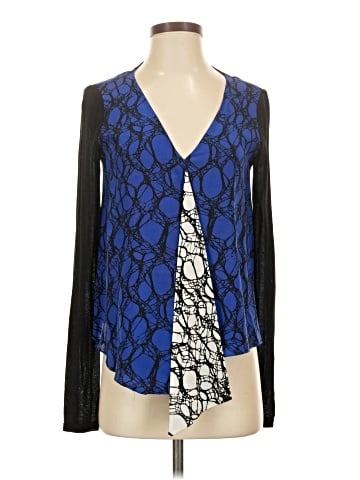 Elizabeth and James Long Sleeve Silk Top (view 1)