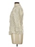 A. Byer Stripes Ivory 3/4 Sleeve Button-Down Shirt Size L - photo 5