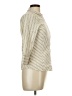 A. Byer Stripes Ivory 3/4 Sleeve Button-Down Shirt Size L - photo 4