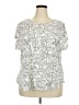 Orvis Silver Short Sleeve Blouse Size XXL - photo 1