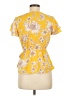 Meraki 100% Polyester Yellow Short Sleeve Blouse Size M - photo 2