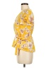 Meraki 100% Polyester Yellow Short Sleeve Blouse Size M - photo 5