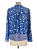 Elle 100% Polyester Blue Long Sleeve Blouse Size L - photo 2