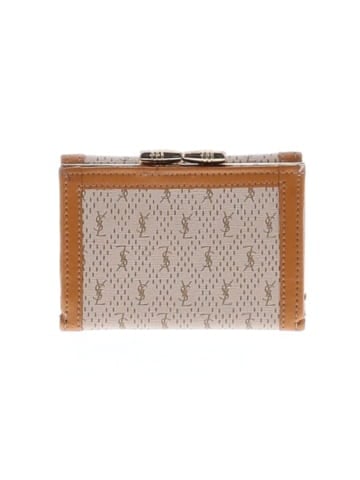 Saint Laurent Vintage Canvas Monogram Compact Wallet (view 2)