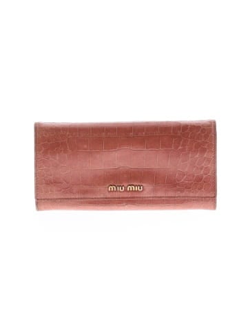 Miu Miu Croc Embossed Leather Continental Wallet (view 1)