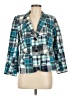 Talbots 100% Cotton Plaid Blue Blazer Size 8 Petite - photo 1