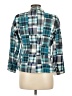 Talbots 100% Cotton Plaid Blue Blazer Size 8 Petite - photo 2
