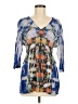 One World 100% Polyester Blue 3/4 Sleeve Blouse Size M - photo 1