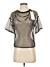 GAëLLE Paris 100% Polymide Silver Short Sleeve Top Size 0 - photo 1