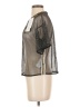 GAëLLE Paris 100% Polymide Silver Short Sleeve Top Size 0 - photo 5