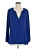 J.Crew Blue Long Sleeve Blouse Size 8 - photo 1