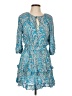 Zara Paisley Blue Cocktail Dress Size L - photo 1
