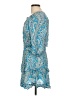 Zara Paisley Blue Cocktail Dress Size L - photo 5