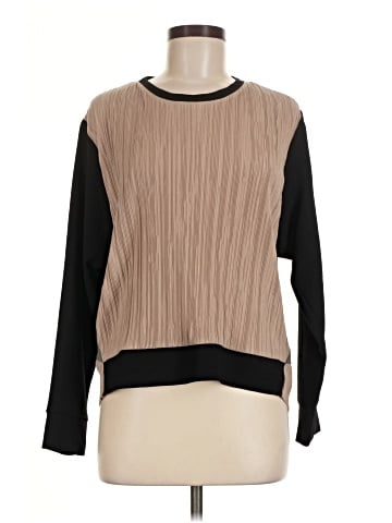 Zara W&B Collection Long Sleeve Blouse (view 1)
