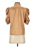 Ann Taylor 100% Polyester Tan Short Sleeve Blouse Size XS (petite) - photo 2