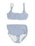 J.Crew Stripes Blue Two Piece Swimsuit Size XL - photo 1