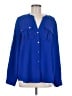 Calvin Klein Blue Long Sleeve Blouse Size M (estimated) - photo 1