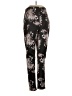 Slimming Options Floral Black Casual Pants Size S - photo 2