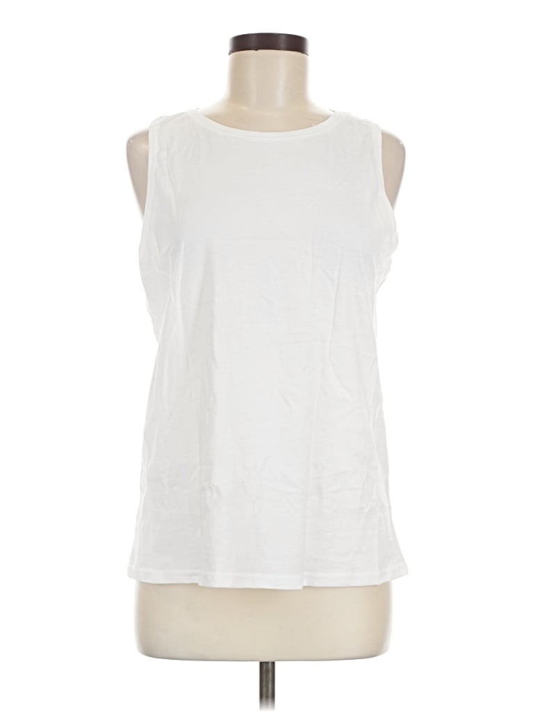 Pre-owned Pact Sleeveless T-shirt In White