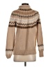 Adrienne Vittadini Chevron-herringbone Tan Turtleneck Sweater Size S - photo 2