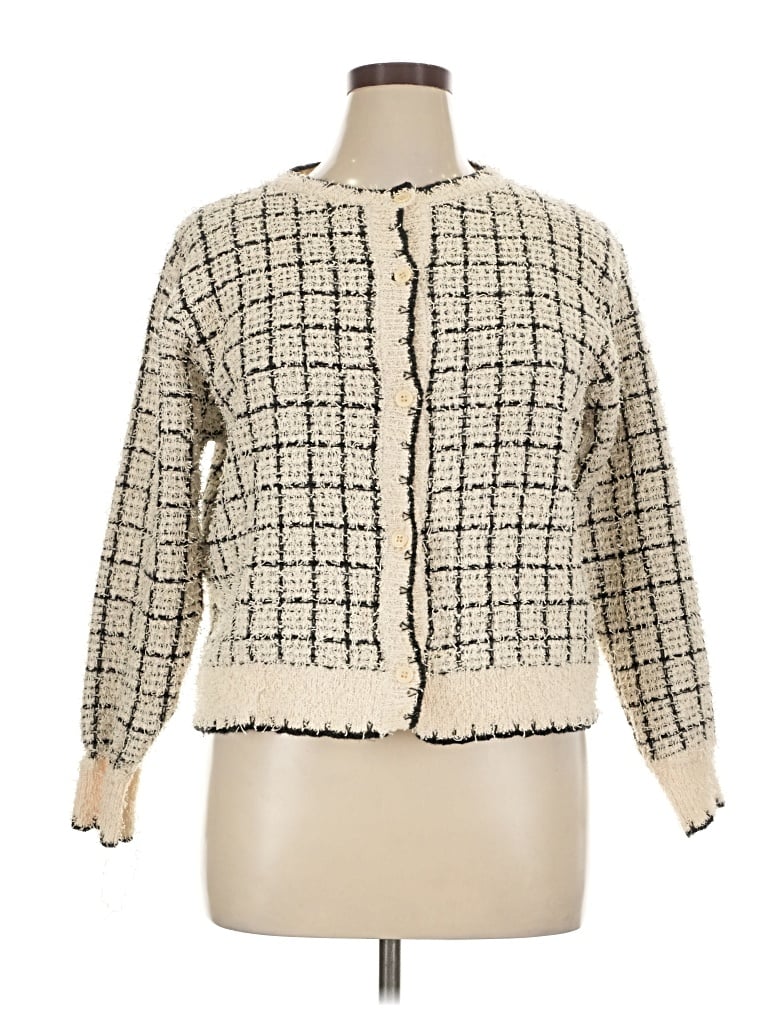 Pre-owned Shein Cardigan Sweater In Ivory