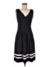 Lands' End Polka Dots Black Casual Dress Size M - photo 1