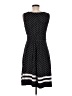 Lands' End Polka Dots Black Casual Dress Size M - photo 2