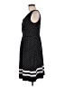 Lands' End Polka Dots Black Casual Dress Size M - photo 5