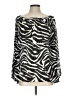MICHAEL Michael Kors 100% Polyester Animal Print Black 3/4 Sleeve Blouse Size L - photo 1