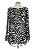 MICHAEL Michael Kors 100% Polyester Animal Print Black 3/4 Sleeve Blouse Size L - photo 2