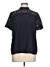 Ann Taylor 100% Polyester Black Short Sleeve Blouse Size L - photo 1