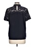 Ann Taylor 100% Polyester Black Short Sleeve Blouse Size L - photo 2