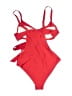 Cupshe Solid Red One Piece Swimsuit Size M - photo 2