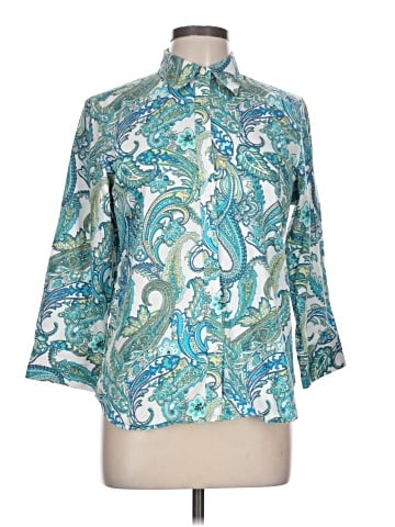 Chaps 3/4 Sleeve Blouse (view 1)