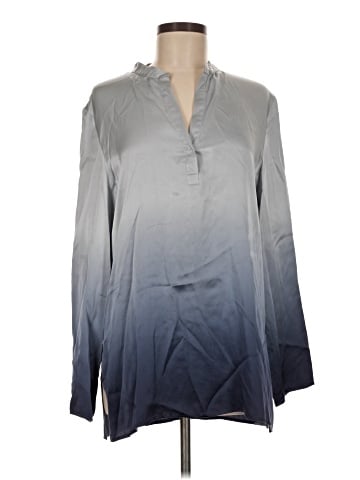 City DKNY Long Sleeve Silk Top (view 1)