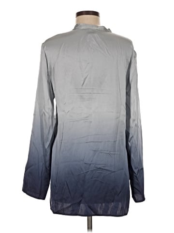 City DKNY Long Sleeve Silk Top (view 2)